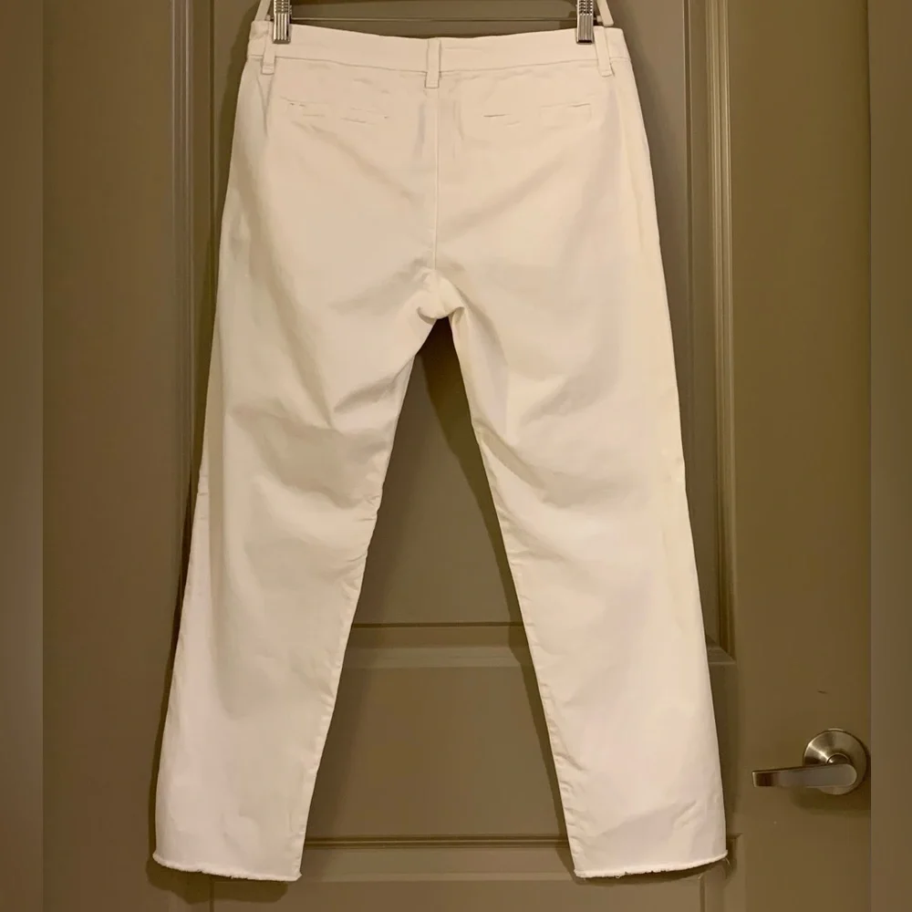 Frank & Eileen Wicklow The Italian Chino Performance Twill in White Pants Size 8 - Picture 12 of 15